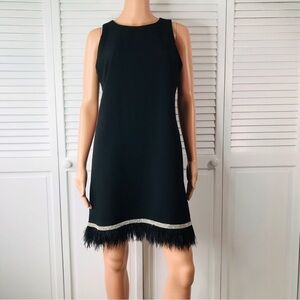 2/$25 MSK Black Embellished Sleeveless Cocktail Dress Size Small